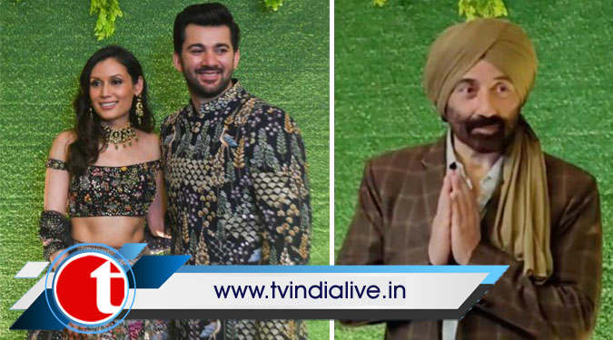 Karan Deol, Drisha Acharya make a grand entry at their sangeet ceremony