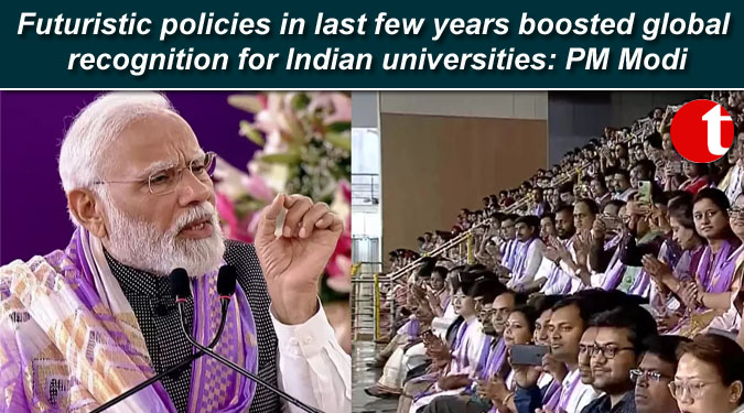 Futuristic policies in last few years boosted global recognition for Indian universities: PM Modi
