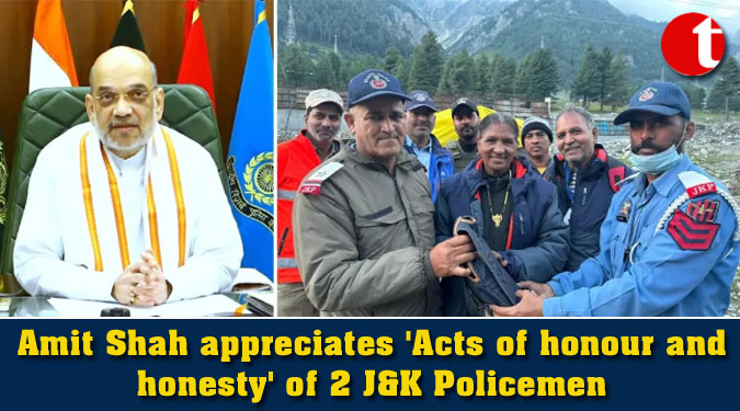 Amit Shah appreciates 'Acts of honour and honesty' of 2 J&K Policemen