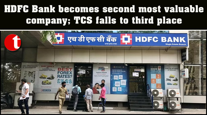 HDFC Bank becomes second most valuable company; TCS falls to third place