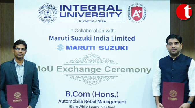 Maruti Suzuki joins hands with Integral University, Lucknow to jointly offer B. Com in Automobile Retail Management