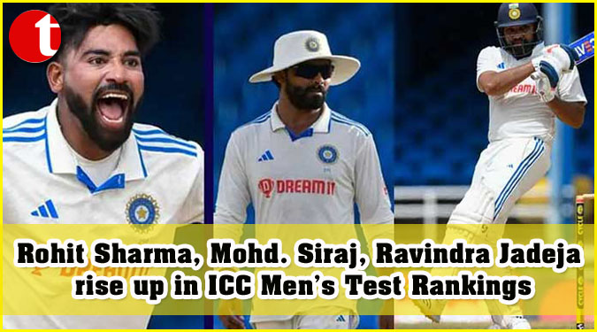 Rohit Sharma, Mohd. Siraj, Ravindra Jadeja rise up in ICC Men’s Test Rankings