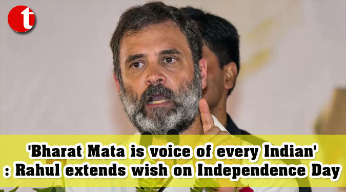 'Bharat Mata is voice of every Indian': Rahul extends wish on Independence Day