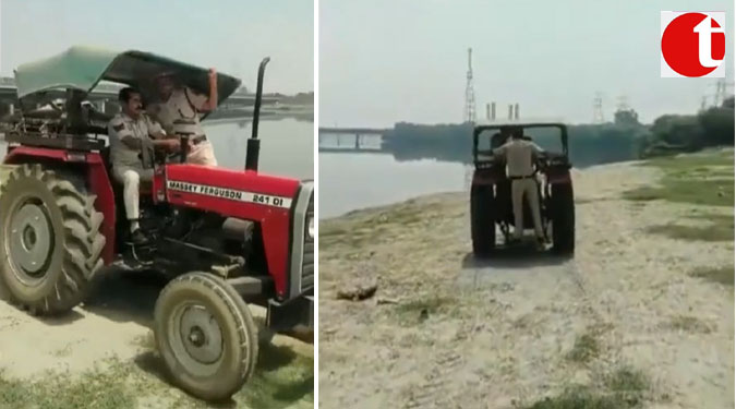 Delhi Police Patrol Video In Raj Ghat Area On Tractor for G20 Summit