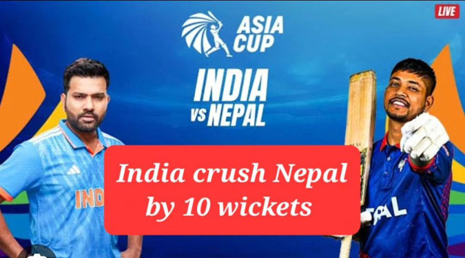 India Crush Nepal by 10 Wickets