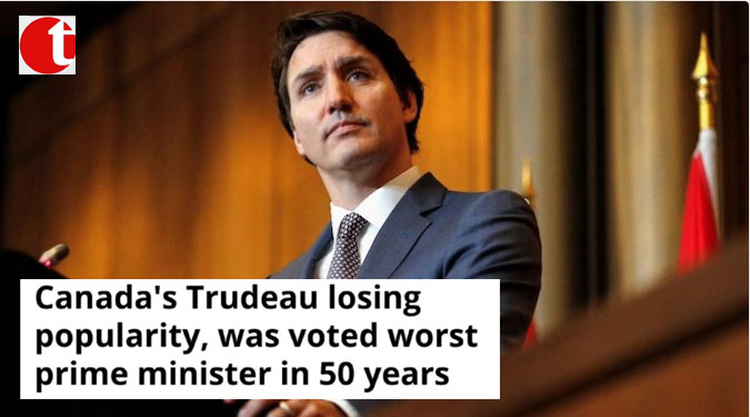 Canada's Trudeau losing popularity, was voted worst prime minister in 50 years