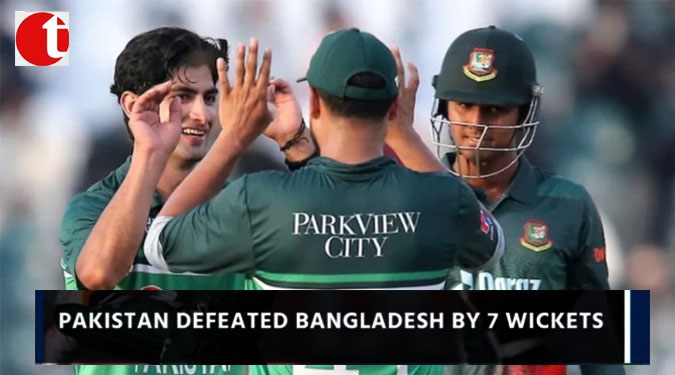 Pakistan defeated Bangladesh by 7 Wickets