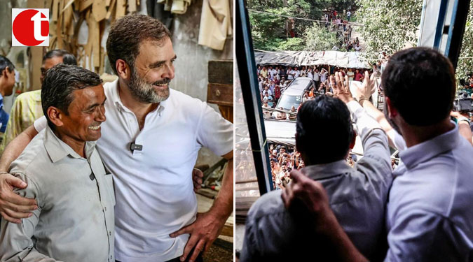 Rahul now visits furniture market in Delhi’s Kirti Nagar, interacts with workers