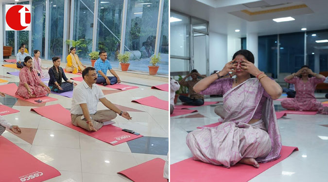 Regular Yoga practice programme commences at Uttar Pradesh Awas Vikas Parishad