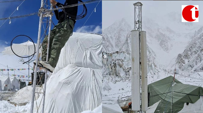भारतीय सेना ने 15,500 फ़ीट की ऊंचाई पर टावर स्थापित किया