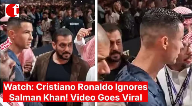 Watch: Cristiano Ronaldo Ignores Salman Khan! Video Goes Viral