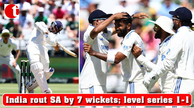 India rout SA by 7 wickets; level series 1-1