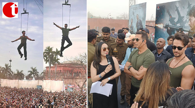 ’BADE MIYAN CHOTE MIYAN’ stars Akshay Kumar and Tiger Shroff takes over Lucknow with their jaw dropping action stunts in the heart of Lucknow!