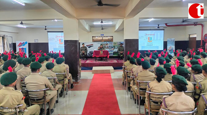 Brig Neeraj Punetha visits at CATC camp of 63 UP Battalion NCC on going at Sri Ram Swaroop memorial University (SRMU) Barabanki