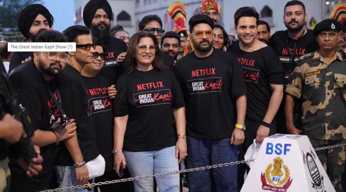 Kapil Sharma visits Attari-Wagah border along with the cast of his OTT show