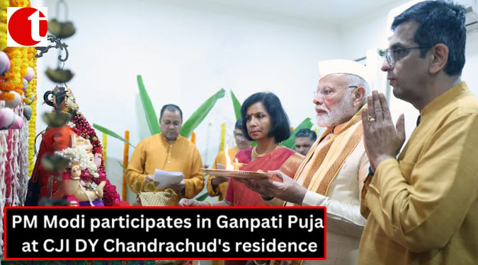 PM Modi participates in Ganpati Puja at CJI DY Chandrachud's residence