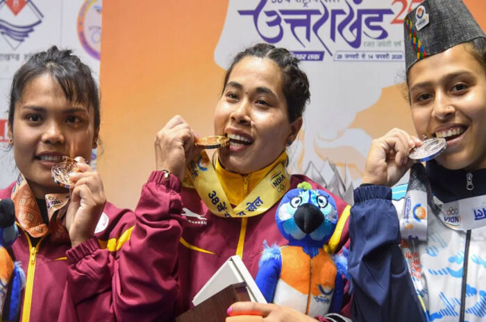 सोमवार को 4 स्वर्ण और 3 रजत जीत पदक तालिका में मध्यप्रदेश टॉप 4 राज्यों में बरक़रार