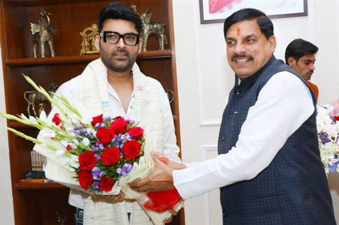मुख्यमंत्री डॉ. यादव से हास्य कलाकार एवं अभिनेता कपिल शर्मा ने भेंट की