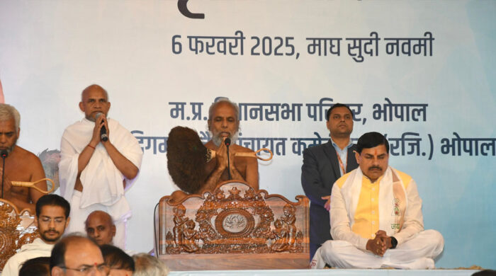 आचार्य विद्यासागर जी अपने जीवन काल में ही देवता के रूप में स्वीकारे जाने लगे थे- मुख्यमंत्री डॉ. यादव