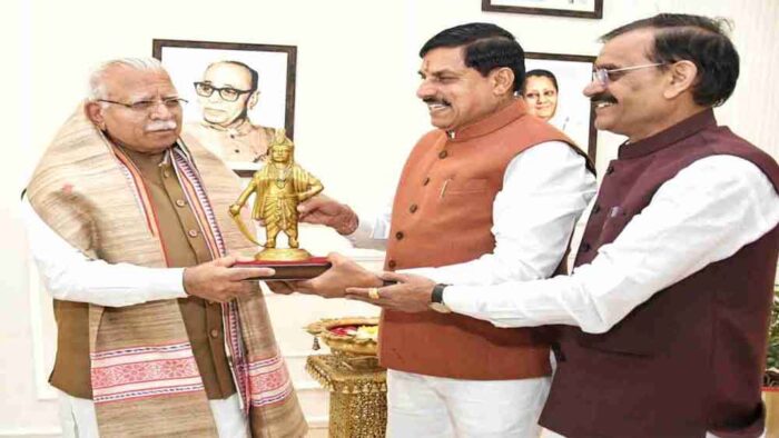 केंद्रीय मंत्री मनोहर लाल खट्टर का MP में हुआ स्वागत:  मुख्यमंत्री आवास में CM डॉ. मोहन से की मुलाकात, बताई बताया समस्या