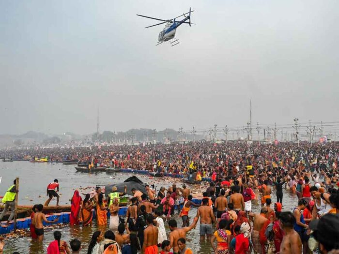 महाशिवरात्रि पर अंतिम महास्नान के दौरान दो बजे तक 132 लाख श्रद्धालुओं ने किया स्नान