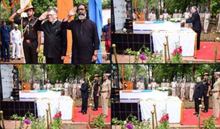 राज्यपाल और सीएम सोरेन ने आईईडी विस्फोट में शहीद सीआरपीएफ जवान को दी श्रद्धांजलि