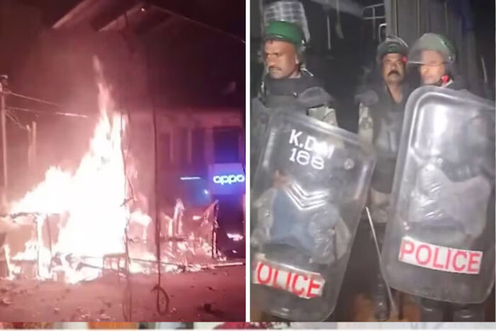 गिरिडीह में होली जुलूस के दौरान दो समूहों के बीच हिसंक झड़प, तीन दुकानों में  आग लगा दी गई