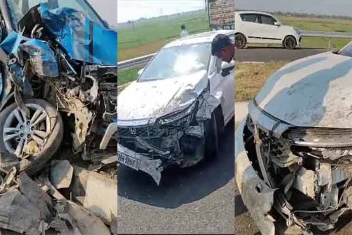 तीन वाहनों की भीषण टक्कर में एक डॉक्टर की मौत