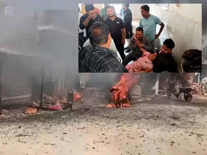 छत्तीसगढ़ और झारखंड की सिमा पर पटाखा दुकान में आग, दम घुटने से दो सगे भाई समेत 5 लोगों की मौत