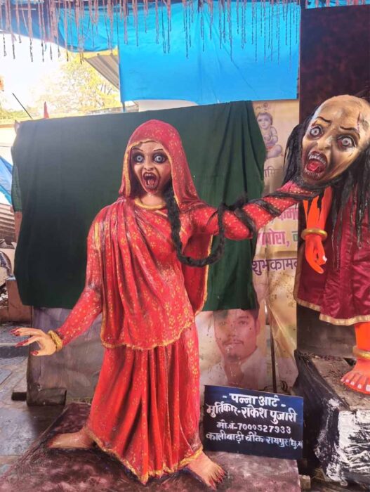 होलिका दहन की तैयारियां जोर-शोर पर, अलग-अलग थीम पर बनाइ  होलिका
