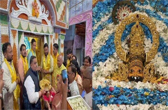 प्राचीन मंदिर में हांसी के रहने वाले श्याम बाबा के भक्त ने सवा किलो का सोने का मुकुट किया अर्पित, कीमत जान आप भी होंगे हैरान