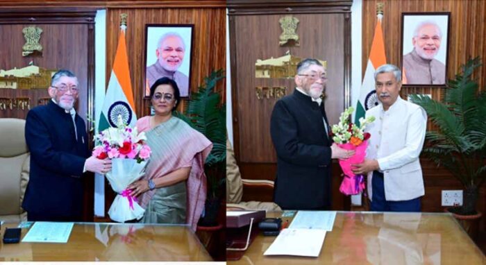 कोल्हान यूनिवर्सिटी की कुलपति एवं BBMKU के कुलपति ने राजभवन में राज्यपाल से की भेंट