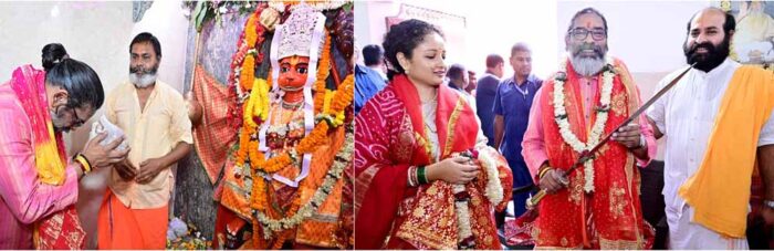 रामनवमी पर मुख्यमंत्री हेमंत सोरेन ने पत्नी के साथ तपोवन मंदिर में की पूजा