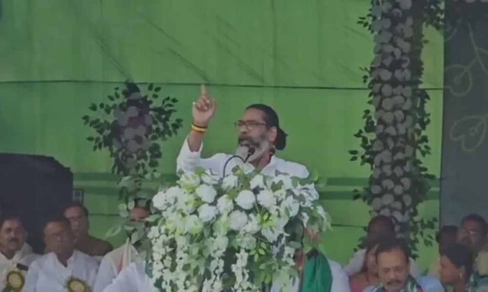 JMM का 46 वां स्थापना दिवस समारोह, सीएम सोरेन बोले – भाजपा ने षड़यंत्र कर मुझे था भेजा जेल