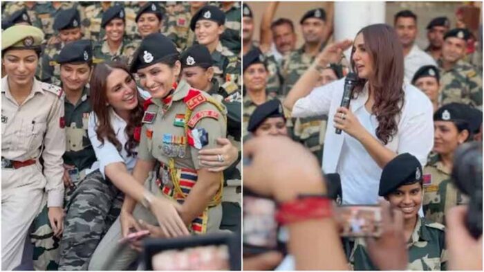 हुमा कुरैशी ने की भारतीय सेना और बीएसएफ के जवानों से मुलाकात, बोलीं- ‘हम भाग्यशाली हैं’