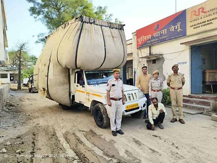 पुलिस ने दूसरी बड़ी कार्रवाई करते हुए सात क्विंटल से ज्यादा डोडा चूरा किया जब्त