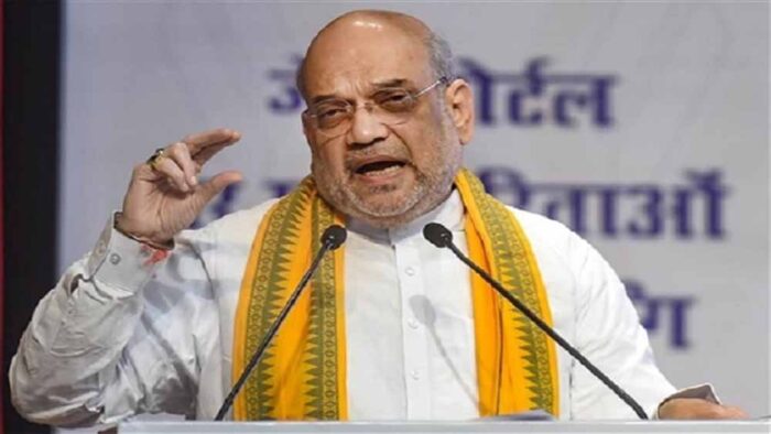अमित शाह ने नेताजी इंडोर स्टेडियम में भाजपा कार्यकर्ताओं की विशेष संगठनात्मक बैठक की