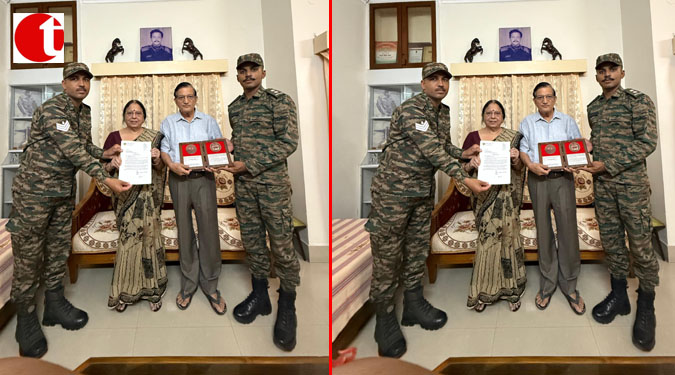 Family of Kargil Braveheart honored as part of Kargil Vijay Diwas celebrations