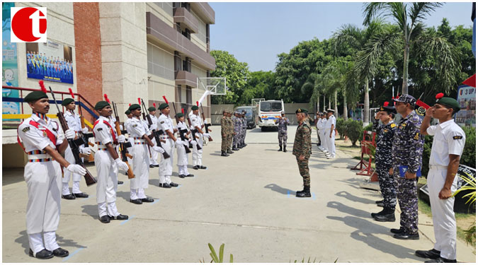 GROUP COMMANDER VISITS NAVAL NCC CAMP AT ALLENHOUSE PUBLIC SCHOOL