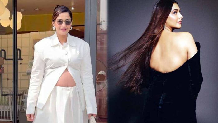 सोनम कपूर ने बेबी बंप फ्लॉन्ट कर लूटी महफिल, प्रेग्नेंसी में भी दिखीं स्टाइलिश अदाएं
