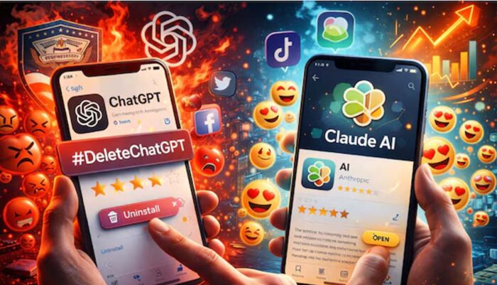 पेंटागन डील के बाद OpenAI पर संकट, यूजर्स का ChatGPT अकाउंट डिलीट करने का सिलसिला, Claude AI को मिला फायदा