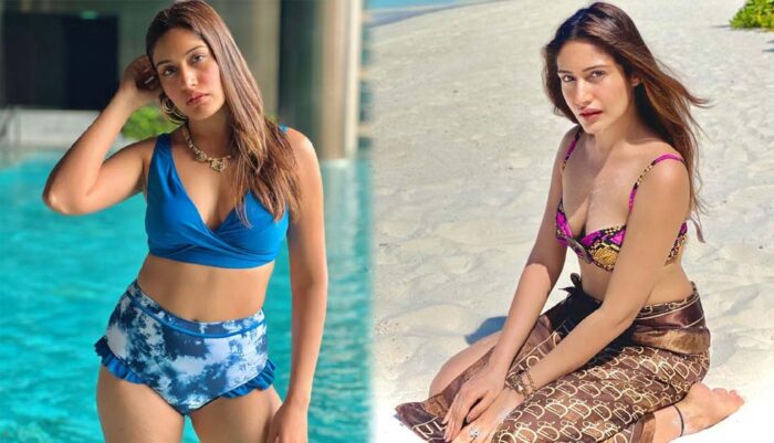 सुरभि चंदना का बोल्ड अवतार, पूल में पति संग रोमांटिक किस और मोनोकनी लुक में छाई