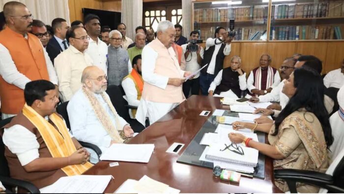 अमित शाह ने नीतीश के RS नामांकन की सराहना की, नॉमिनेशन के बाद CM हाउस में मुलाकात