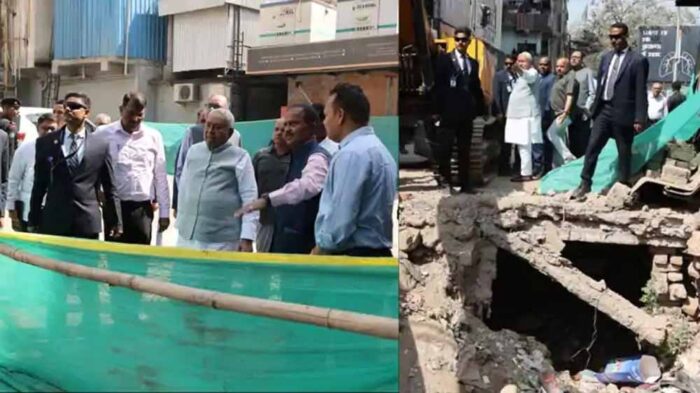 पटना में अंडरग्राउंड नाला-सड़क प्रोजेक्ट का CM नीतीश ने किया निरीक्षण