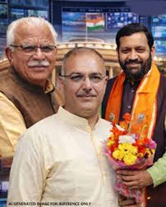 संजय भाटिया ने सीएम सैनी की मौजूदी में भरा राज्यसभा के लिए नामांकन