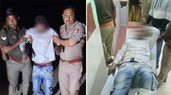 लखनऊ: मां और दिव्यांग बेटे की हत्या का आरोपी पुलिस मुठभेड़ में घायल, गिरफ्तार