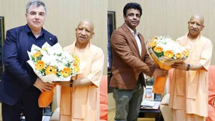 लखनऊ में सीएम योगी की नोबेल पुरस्कार विजेता कॉन्स्टेंटिन नोवोसेलोव से मुलाकात