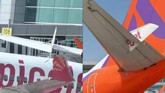 स्पाइसजेट और आकासा एयर के विमान भिड़े, दोनों को नुकसान