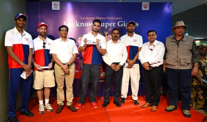 Hazratganj Metro Station Turns Star-Studded with LSG Team Visit