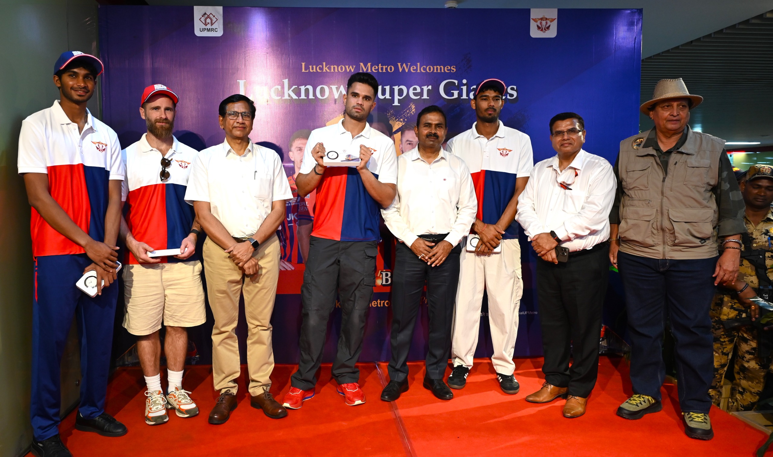 Hazratganj Metro Station Turns Star-Studded with LSG Team Visit